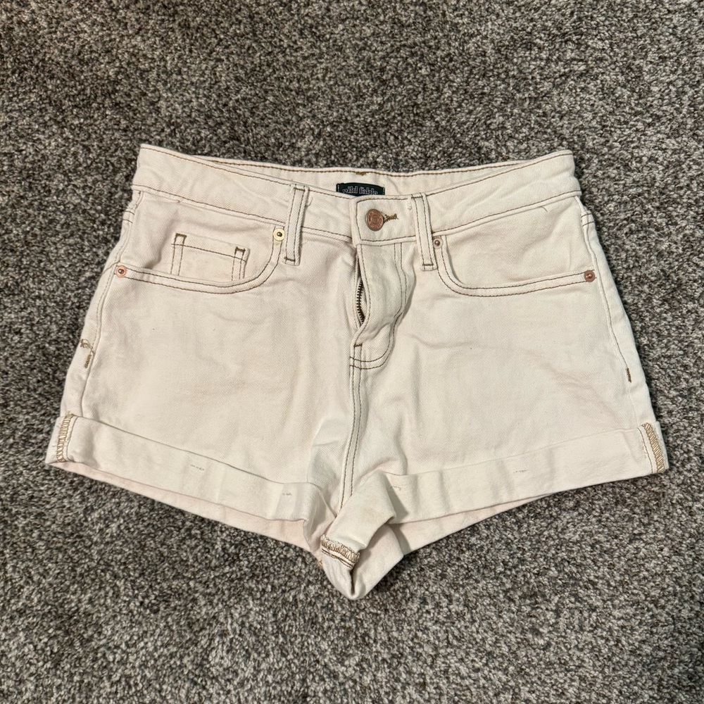 Wild Fable Cream Denim Shorts